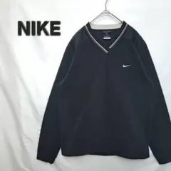 【美品】NIKE　ナイキ　ゴルフ　ドローコード有り　刺繍　Vネック　GOLF