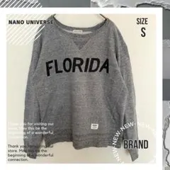 希少【ナノ・ユニバース】　FLORIDA　メッセージ　前V スウェット