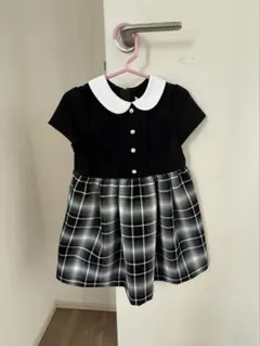 CHOPIN 半袖 襟付き チェック柄 ワンピース