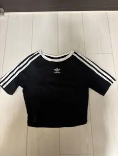 adidas クロップドTシャツ ブラック