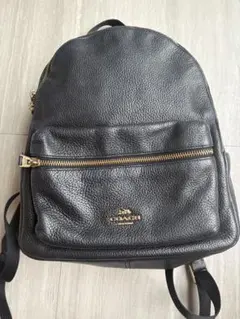 COACH レザー バックパック ブラック