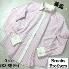美品✨ブルックスブラザーズ クレリックシャツ S ノンアイロン ピンクストライプのサムネイル