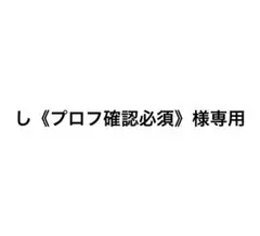 し《プロフ確認必須》様専用