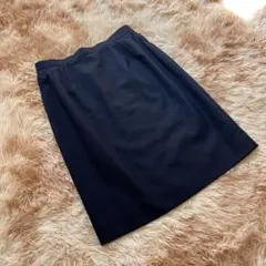 ウール100％✨ タイトスカート(11) 膝丈 ブラック 裏地付 東京スタイル