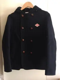 DANTON ウールモッサフード付きコート【36】