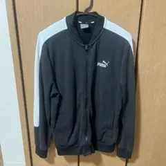 PUMA ジップアップジャケット ブラック/ホワイト