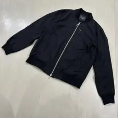 ナノユニバース MA-1 ジャケット ブルゾン ブラック アウター　L