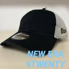 New Era 9TWENTY メッシュ キャップ サイドロゴ有り 黒/白
