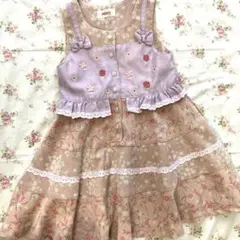 スーリー　ラプンツェル風　花柄ノースリーブワンピース 110