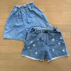 BREEZE デニムハーフパンツ ２枚　140cm