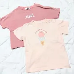 【90cm】ピンク Tシャツ 2点セット X-girl他