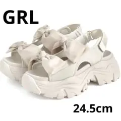 GRL グレイル ダブルリボン厚底スポーツサンダル　アイボリー［zr1429］のサムネイル