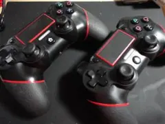 PS4 ワイヤレスコントローラー ブラック/レッド　非純正