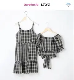 Lovetoxic チェック柄 キャミワンピース＆ブラウスセットのサムネイル