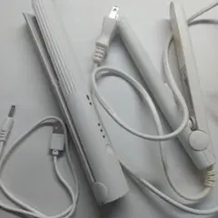 ストレートヘアアイロン (コンセント式、ワイヤレス式) ホワイト