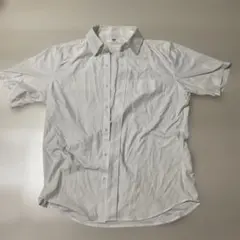 UNIQLO メンズ 半袖 ボタンダウンシャツ ホワイト