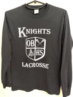 【US古着】Eddie Bauer Knights OBHS ブラック ロンT