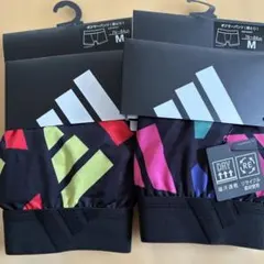 adidas DRY 吸汗速乾 前閉じ ボクサーパンツ 2枚 レッド、ピンクのサムネイル