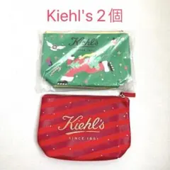 Kiehls キールズ 化粧 コスメ メイク ポーチ クリスマス サンタ 新品