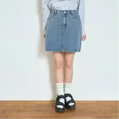 lovetoxic ラブトキシック デニム ツイル 台形スカパン 140 新品