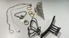 シルバー ゴールド ビーズ アクセサリー リング ヘアクリップ まとめ売り