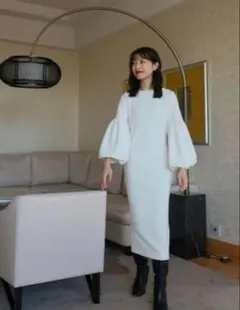 L'Or Balloon Sleeve Dress