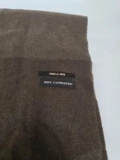 COMME CA MEN 100% CASHMERE マフラー ブラウン