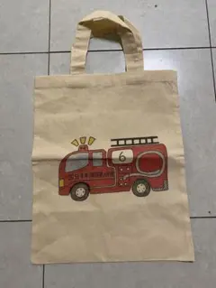 国分寺市消防第六分団 消防車イラスト エコバッグ