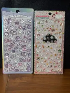 【未開封】ジュエルプチドロップ・ぷっくり3Dシール 2枚