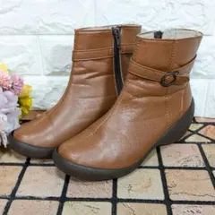 極美品 リゲッタカヌー ショートブーツS22cmベルトストラップ コンフォート