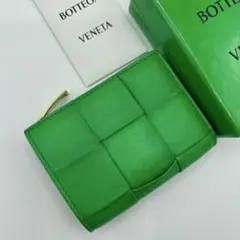 ✨極美品 RFID搭載✨ボッテガ 二つ折り カセット カーキ ベージュ