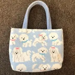 フェイラー ラブラリー モフモフワンチャン バッグ ペールブルー web 