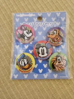 東京ディズニーランド キャラクター缶バッジセット　平成レトロ