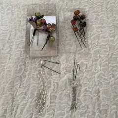 花デザインの髪飾りセット
