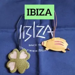 [IBIZA] レザー製 クローバー&イノシシチャーム&ショップ袋付きです
