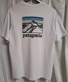 美品 patagonia パタゴニア S マウンテンロゴ Tシャツ ポケT 白