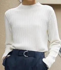 ユナイテッドアローズ　コットンカシミヤ混リブニット　ハンドウォッシュ