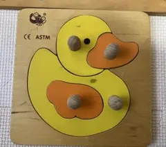 木製パズル アヒルの知育玩具