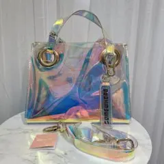 【極美品】Samantha Vega オーロラ 透明 2way ハンドバッグ