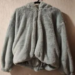 水色 フード付きジャケット