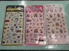 PEANUTS スヌーピー プクプクシール 3枚セット