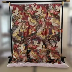 色打掛 鶴 牡丹 金彩 赤地 和装 結婚式　729のサムネイル