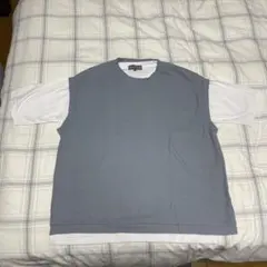 SEASON REASON レイヤード風 Tシャツ グレー M