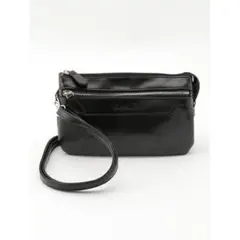 合皮お財布ショルダーバッグ／アーノルドパーマー タイムレス（レディース）黒