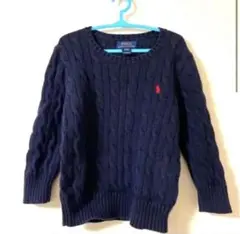 Polo Ralph Lauren ネイビー ケーブルニット 3T
