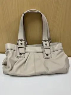 COACH コーチ ハンプトンズ ダブルソーホー レザー トートバッグ