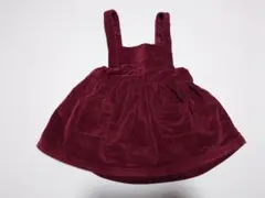 コーデュロイ ワンピース バーガンディ