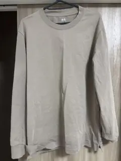 UNIQLO エアリズムコットンクルーネックtシャツベージュ XL