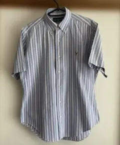 ポロ　ラルフローレン　半袖ストライプシャツ　メンズ Mサイズ