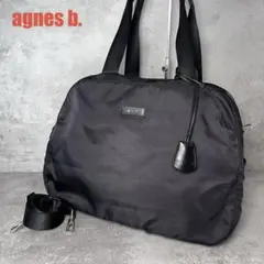 agnes b. VOYAGE 2wayボストンバッグ　南京錠鍵付き ブラックのサムネイル